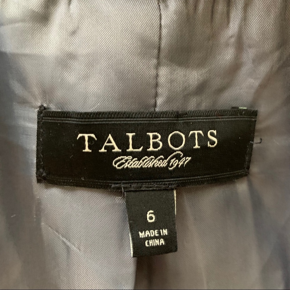(4 for $20) TALBOTS Gray Wool Blend Blazer Sz 6 - Picture 4 of 7